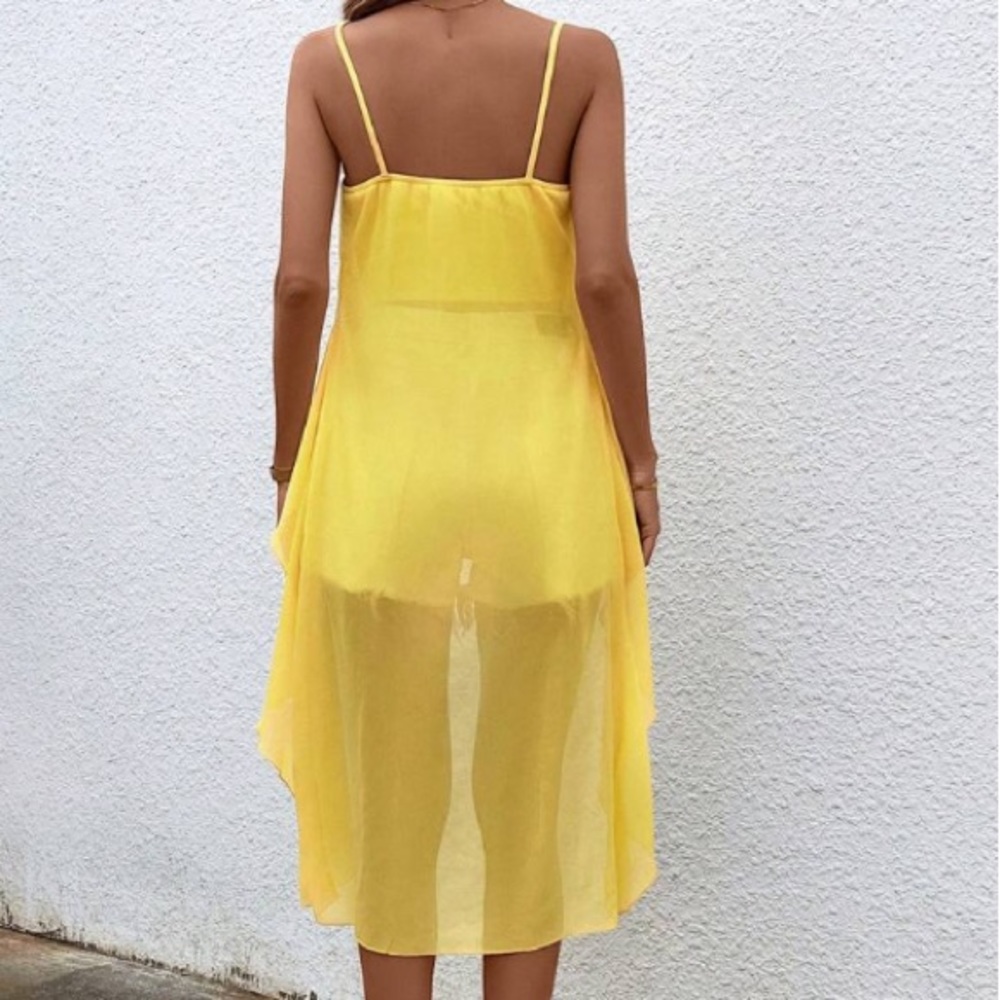 SARAH Yellow hi low cami top flowy - Picture 2 of 2